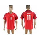 USA #11 Bedoya Away Soccer Country Jersey1