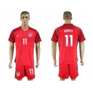 USA #11 Bedoya Away Soccer Country Jersey2