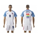 USA #11 Bedoya White Rainbow Soccer Country Jersey