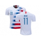 USA #11 Weah Home Soccer Country Jersey