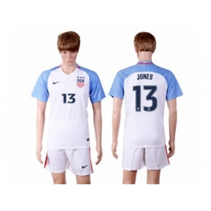 USA #13 Jones Home(Three Star) Soccer Country Jersey