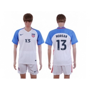 USA #13 Morgan Home Soccer Country Jersey