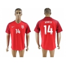 USA #14 Acosta Away Soccer Country Jersey1