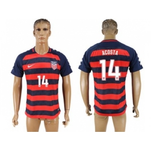 USA #14 Acosta Away Soccer Country Jersey
