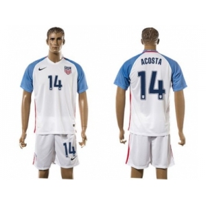 USA #14 Acosta Home Soccer Country Jersey1