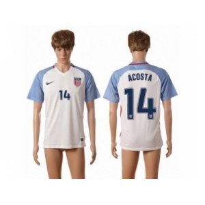 USA #14 Acosta Home Soccer Country Jersey2