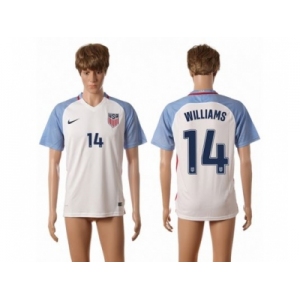 USA #14 Williams Home Soccer Country Jersey1