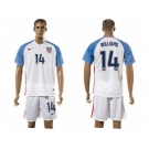 USA #14 Williams Home Soccer Country Jersey2