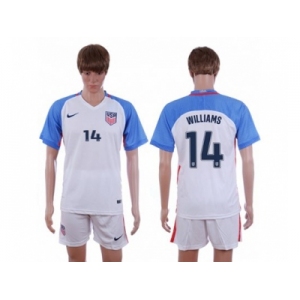 USA #14 Williams Home Soccer Country Jersey