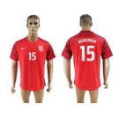 USA #15 Beckerman Away Soccer Country Jersey1