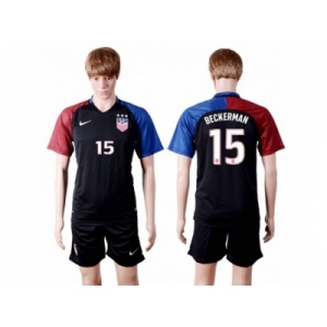 USA #15 Beckerman Away(Three Star) Soccer Country Jersey