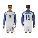 USA #15 Beckerman Home Long Sleeves Soccer Country Jersey1