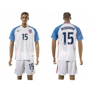 USA #15 Beckerman Home Soccer Country Jersey1