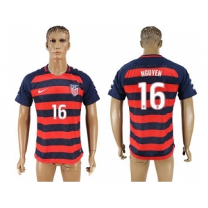 USA #16 Nguyen Away Soccer Country Jersey
