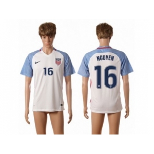 USA #16 Nguyen Home Soccer Country Jersey1