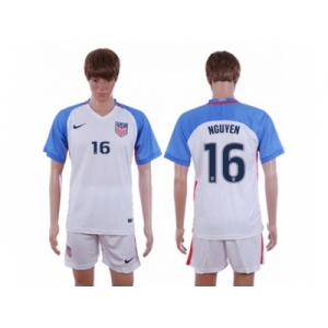 USA #16 Nguyen Home Soccer Country Jersey