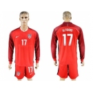 USA #17 Altidore Away Long Sleeves Soccer Country Jersey