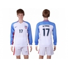 USA #17 Altidore Home Long Sleeves Soccer Country Jersey