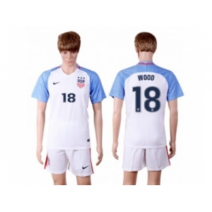 USA #18 Wood Home(Three Star) Soccer Country Jersey