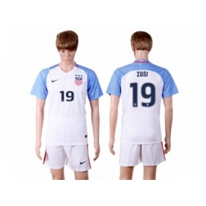 USA #19 Zusi Home(Three Star) Soccer Country Jersey