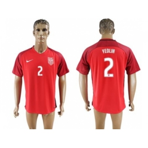USA #2 Yedlin Away Soccer Country Jersey1