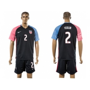 USA #2 Yedlin Away Soccer Country Jersey3