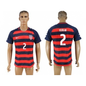 USA #2 Yedlin Away Soccer Country Jersey