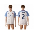 USA #2 Yedlin Home Soccer Country Jersey1