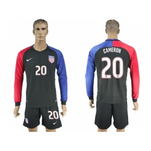 USA #20 Cameron Away Long Sleeves Soccer Country Jersey1