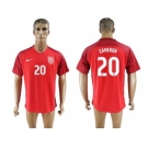 USA #20 Cameron Away Soccer Country Jersey1