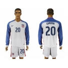 USA #20 Cameron Home Long Sleeves Soccer Country Jersey1