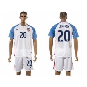 USA #20 Cameron Home Soccer Country Jersey2