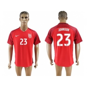 USA #23 Johnson Away Soccer Country Jersey1