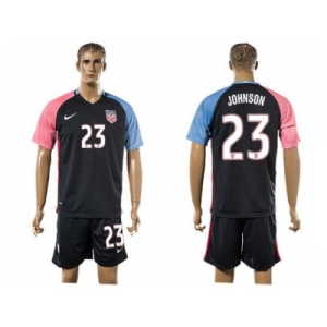 USA #23 Johnson Away Soccer Country Jersey3