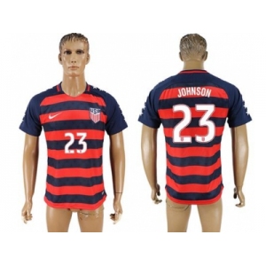 USA #23 Johnson Away Soccer Country Jersey