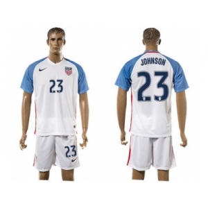 USA #23 Johnson Home Soccer Country Jersey