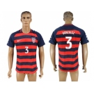 USA #3 Gonzalez Away Soccer Country Jersey