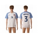 USA #3 Gonzalez Home Soccer Country Jersey1