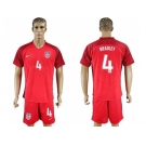 USA #4 Bradley Away Soccer Country Jersey2