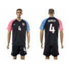 USA #4 Bradley Away Soccer Country Jersey3