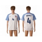 USA #4 Bradley Home Soccer Country Jersey1