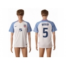 USA #5 Besler Home Soccer Country Jersey1