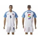 USA #5 Besler White Rainbow Soccer Country Jersey