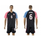 USA #6 Brooks Away Soccer Country Jersey3