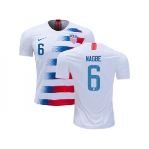 USA #6 Nagbe Home Soccer Country Jersey