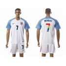 USA #7 Beasley White Rainbow Soccer Country Jersey