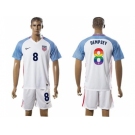 USA #8 Dempsey White Rainbow Soccer Country Jersey