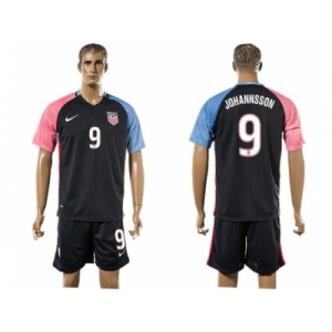 USA #9 Johannsson Away Soccer Country Jersey3