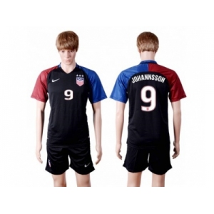 USA #9 Johannsson Away(Three Star) Soccer Country Jersey