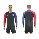 USA Blank Away Long Sleeves Soccer Country Jersey1